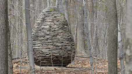 Andy Goldsworthy cairn Sapsucker Woods