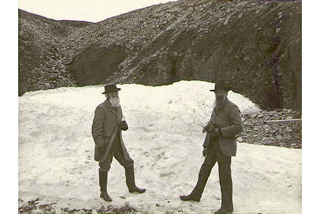 John Burroughs and John Muir, probably on St. Matthew Island, Alaska, July 1899. Image courtesy of University of Washington Libraries, Special Collections, HAR105.